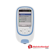 CoaguChek INRange Blutgerinnungsmessgerät mit Systemtasche.