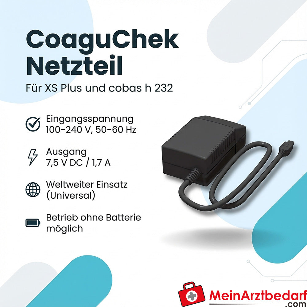 Power supply unit for CoaguChek XS Plus and cobas h 232