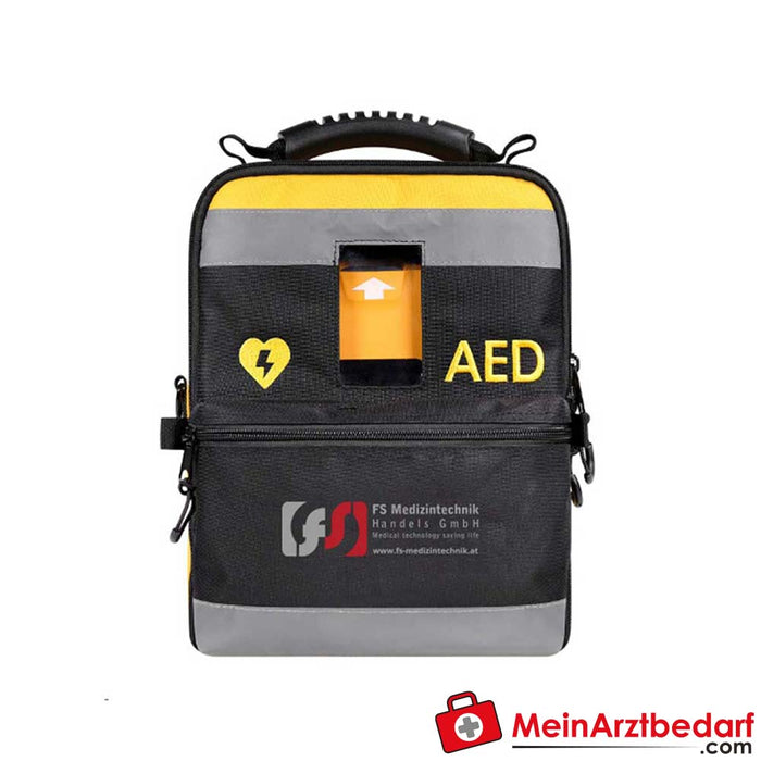 Borsa di trasporto per defibrillatore Mindray C1 in nylon, grigio/giallo