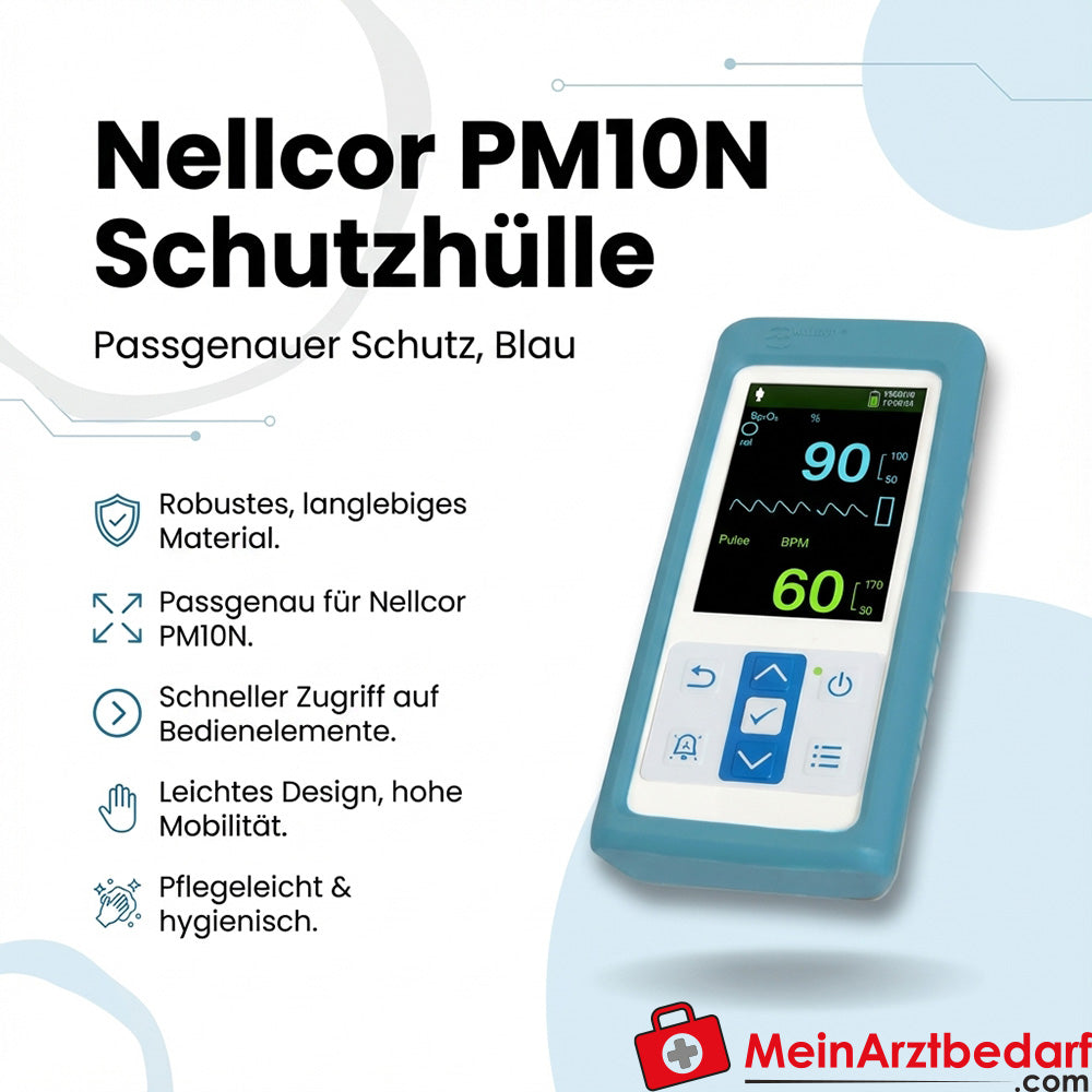 Nellcor PM10N Schutzhülle passgenau robustes Material blau