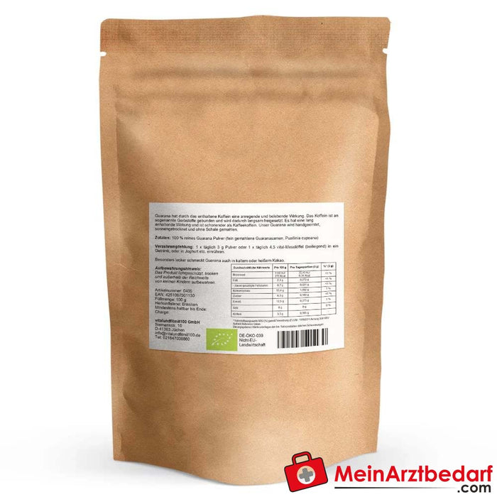 Poudre de guarana bio 100 g