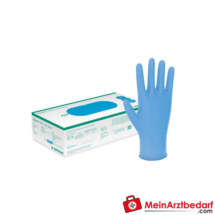 B. Braun Vasco® nitrile sky-blue examination gloves pf, 100 pcs.