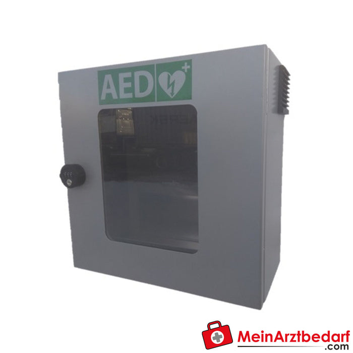 SmartCase AED wall cabinet with lock (stainless steel)