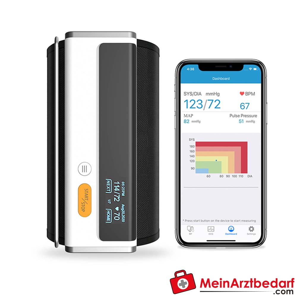 BP2 blood pressure monitor with integrated 1-channel ECG