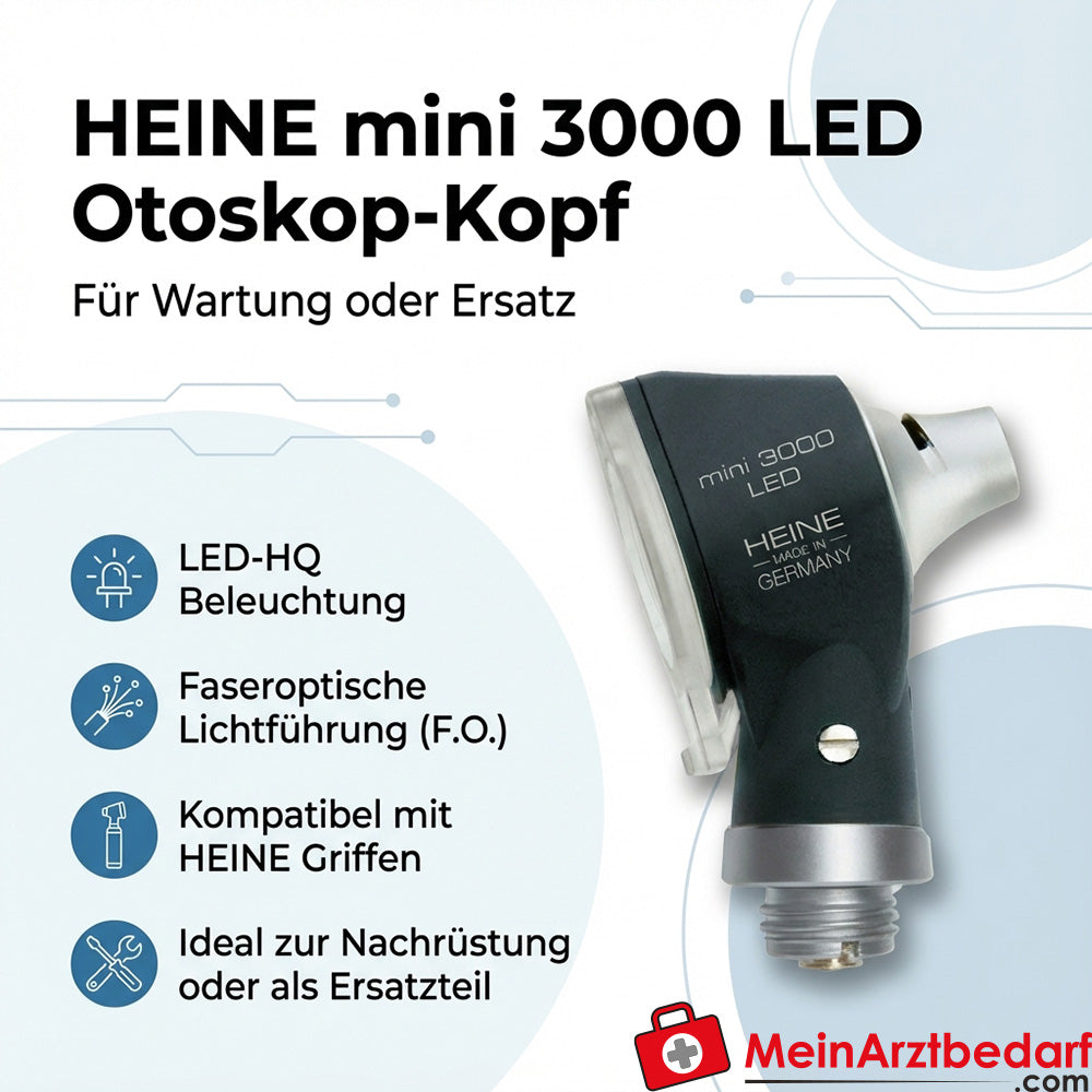 Heine mini 3000 LED otoscope head, without handle & accessories