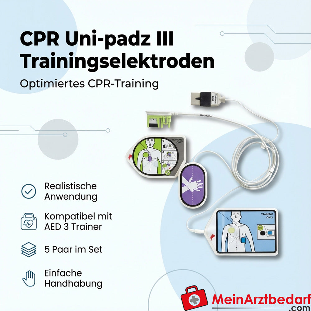 ZOLL CPR Uni-padz III Trainingselektrode (für AED 3 Trainer), 5 Paar