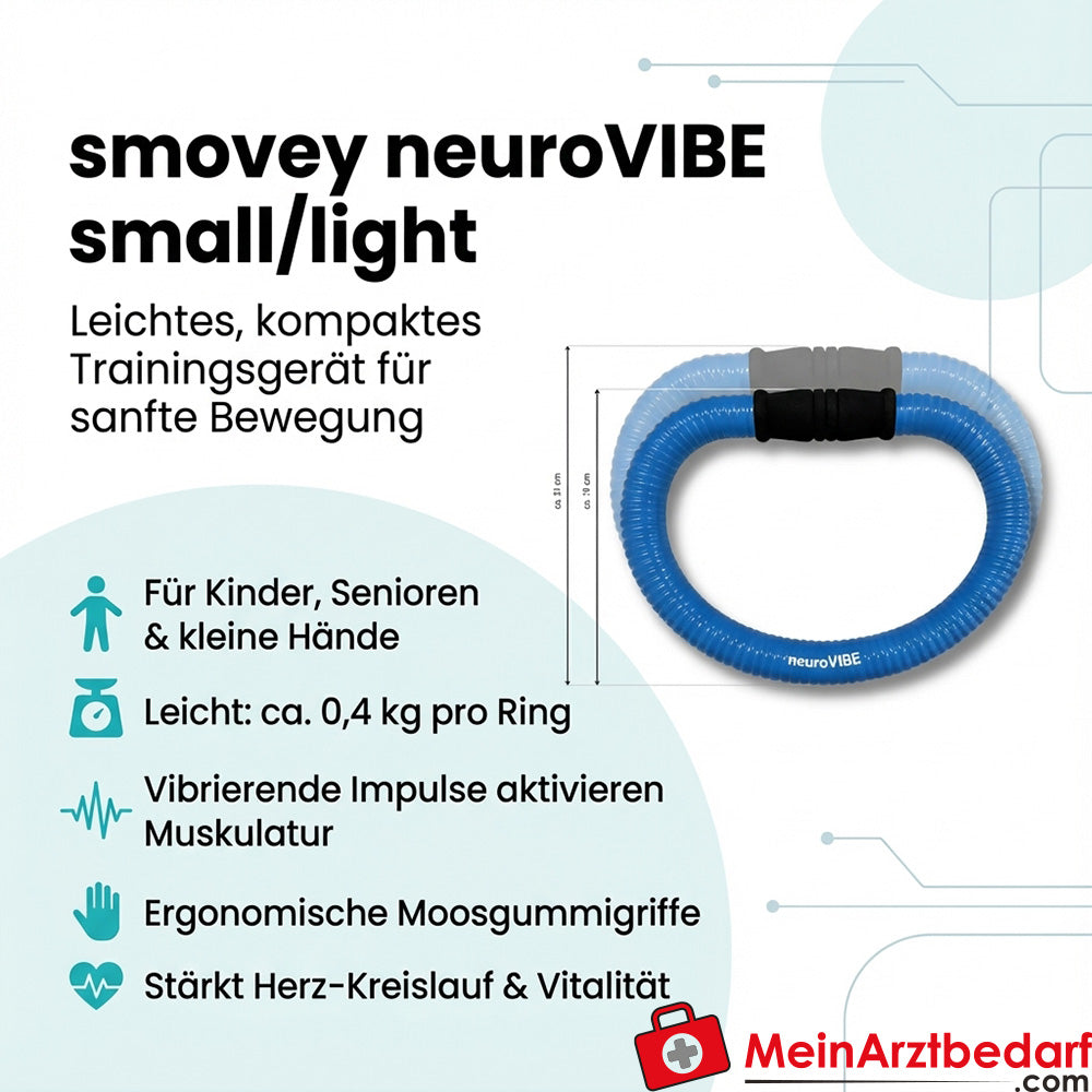 smovey neuroVIBE small/light Trainingsringe 27 x 19 cm ca. 0,4 kg pro Ring 2er-Set