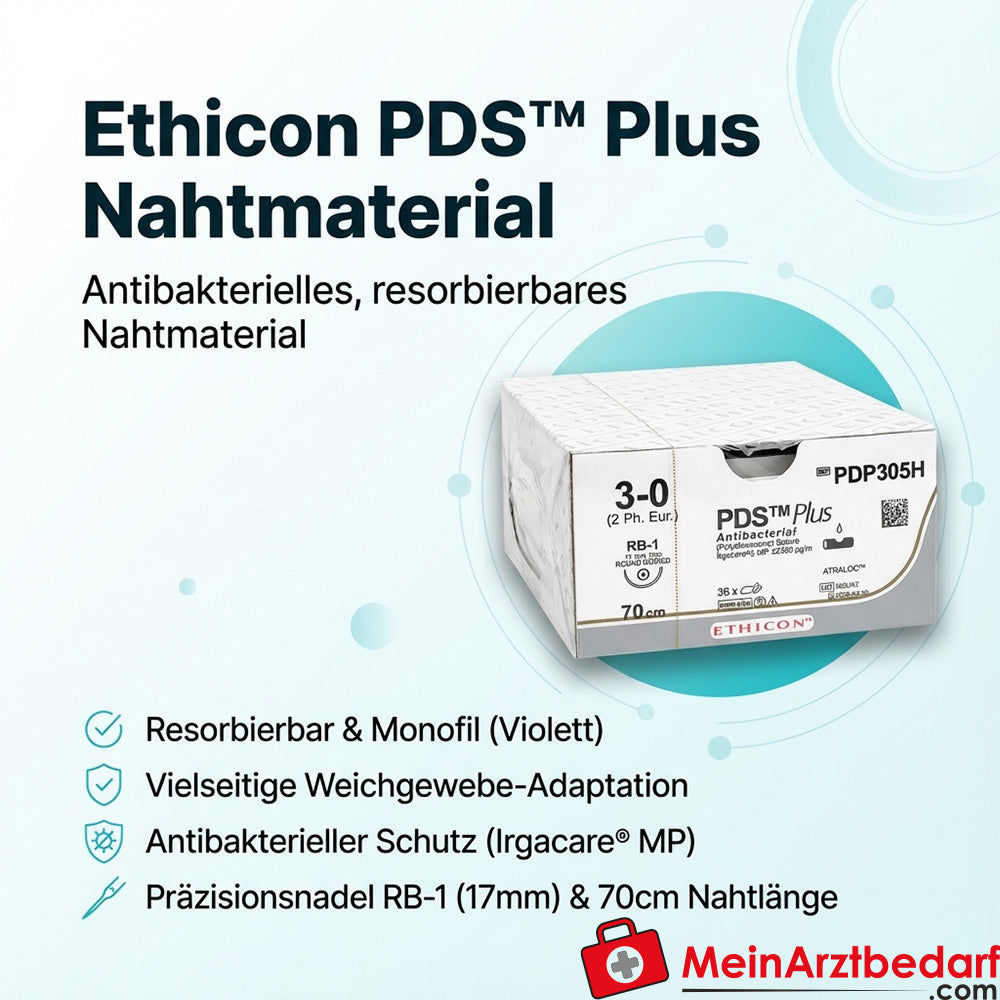 PDS Plus Nahtmaterial RB-1, 17 mm, 1/2c