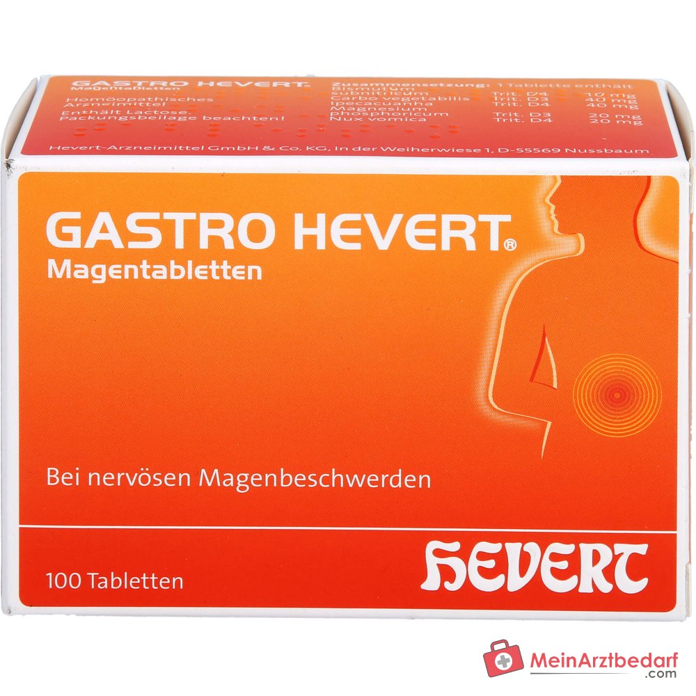 Tabletas Gastro Hevert, 100 uds.