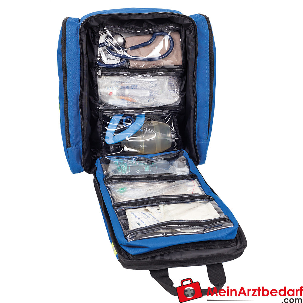 Elite Bags SUPPORTER Notfallrucksack 29 L mit gepolstertem AED-Fach, wasserabweisend, atmungsaktives Tragesystem, rot