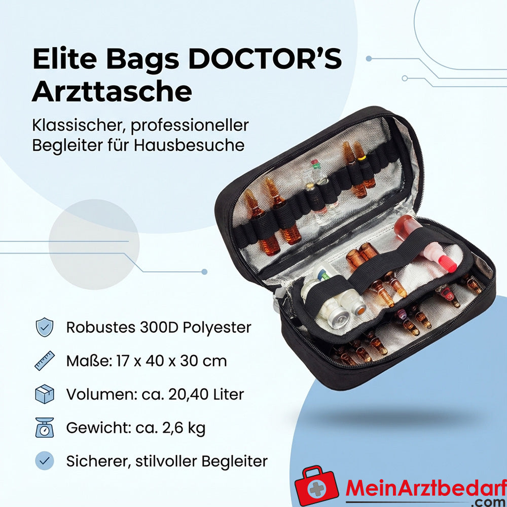Elite Bags DOCTOR'S doctor's bag black 300D polyester 17 x 40 x 30 cm
