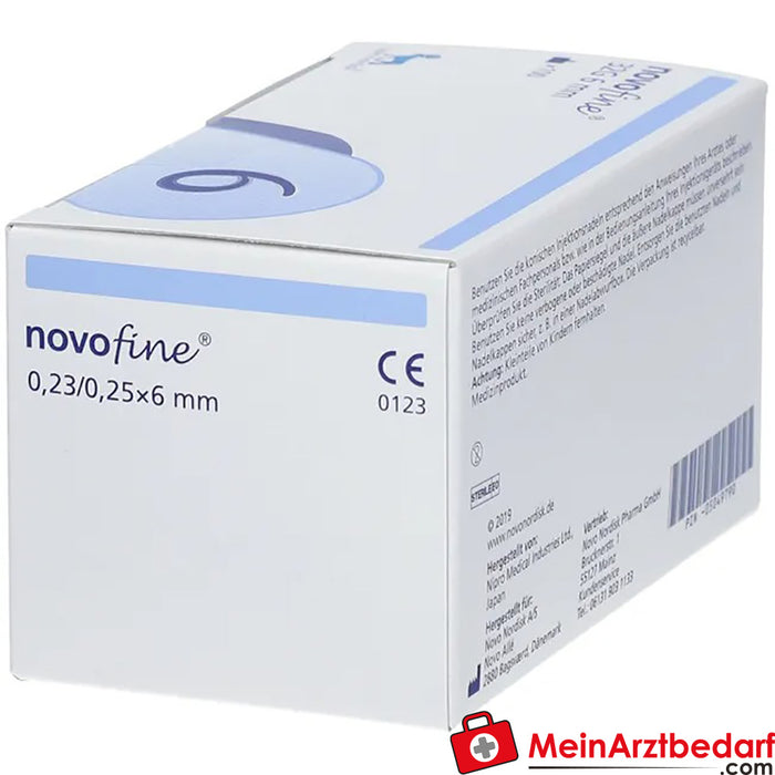 NovoFine® 6mm 32g TIP etw injectienaalden, 100 stuks.