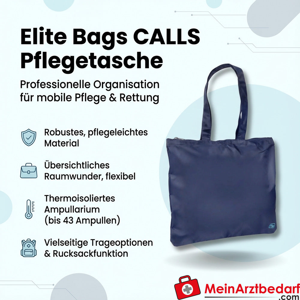 Elite Bags CALLS borsa per cure mediche con contenitore termico per 43 fiale, sistema di trasporto a zaino, blu