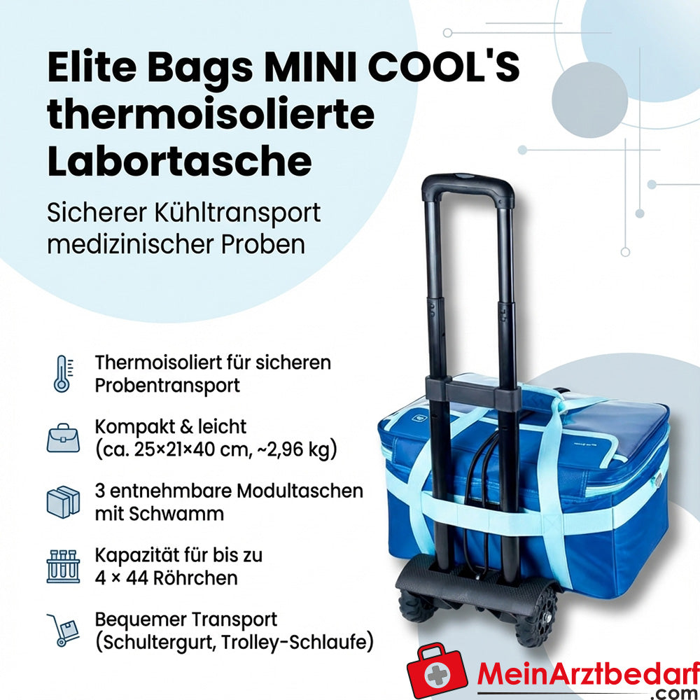 Elite Bags MINI COOL'S borsa da laboratorio a isolamento termico 25 x 21 x 40 cm, blu