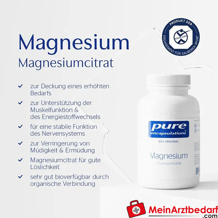 Pure Encapsulations® Magnésio (citrato de magnésio)