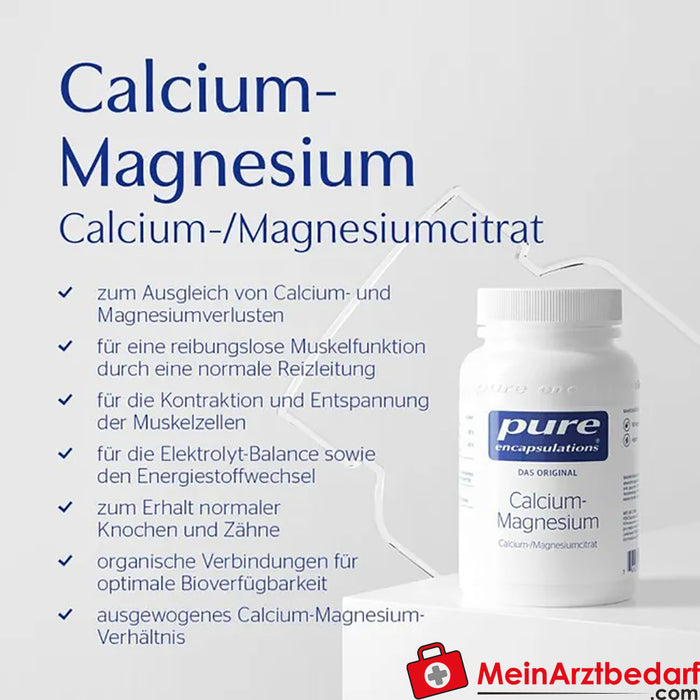 Pure Encapsulations® Citrato de cálcio/magnésio, 90 unid.