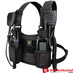 TEE-UU CHEST TWIN Funkgeräte-Harnisch - schwarz.