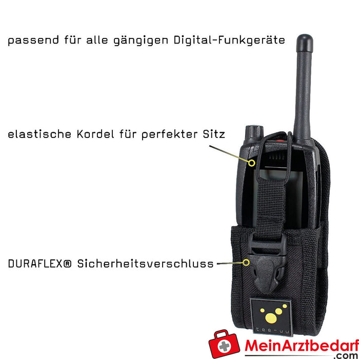 TEE-UU COM TAC Funkgeräte-Holster | MOLLE - schwarz