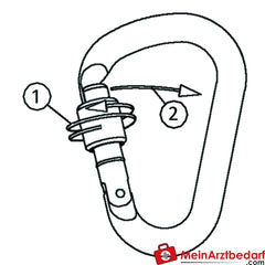 TEE-UU HMS SCREW Karabiner - natur.