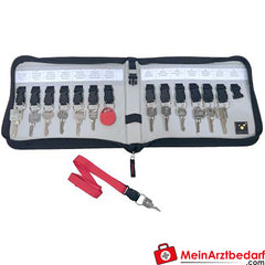 TEE-UU KEYSAFE Schlüsselmappe für 14 Schlüssel - schwarz.