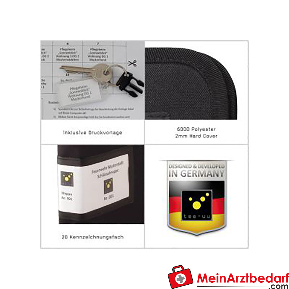 TEE-UU NEU KEYFRIEND Schlüsselmappe * für 10 Schlüssel - schwarz.