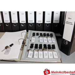 TEE-UU KEYBOARD Schlüsselboard für DIN A4 Aktenordner - grau.