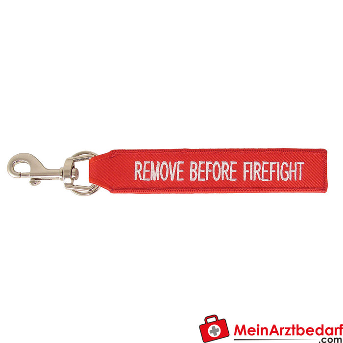 REMOVE BEFORE, Anhänger, rot
