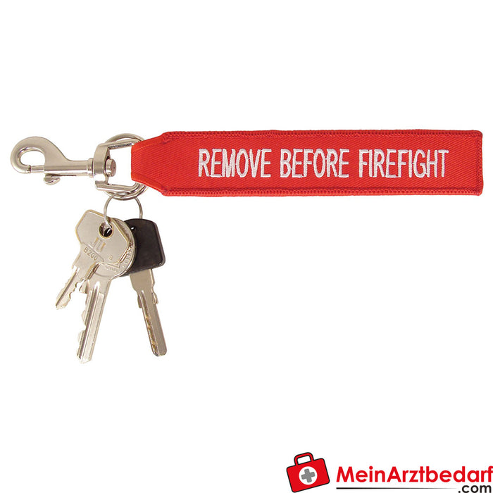 REMOVE BEFORE, pendentif, rouge