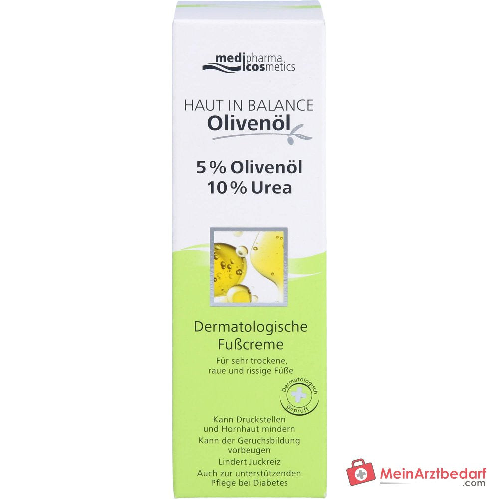medipharma cosmetics Pelle in Equilibrio Olio d'Oliva Crema Dermatologica per i Piedi, 100 ml