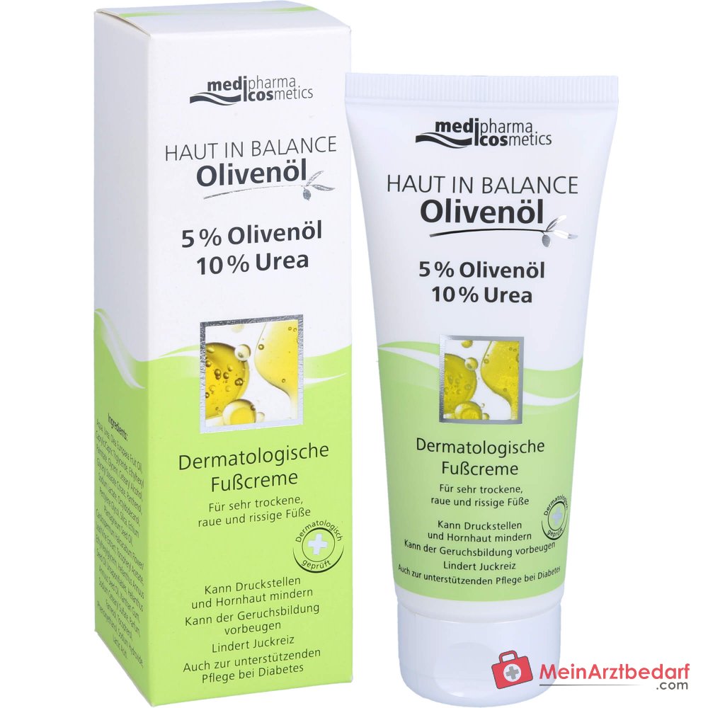 medipharma cosmetics Piel en Equilibrio Crema Dermatológica para Pies con Aceite de Oliva, 100 ml