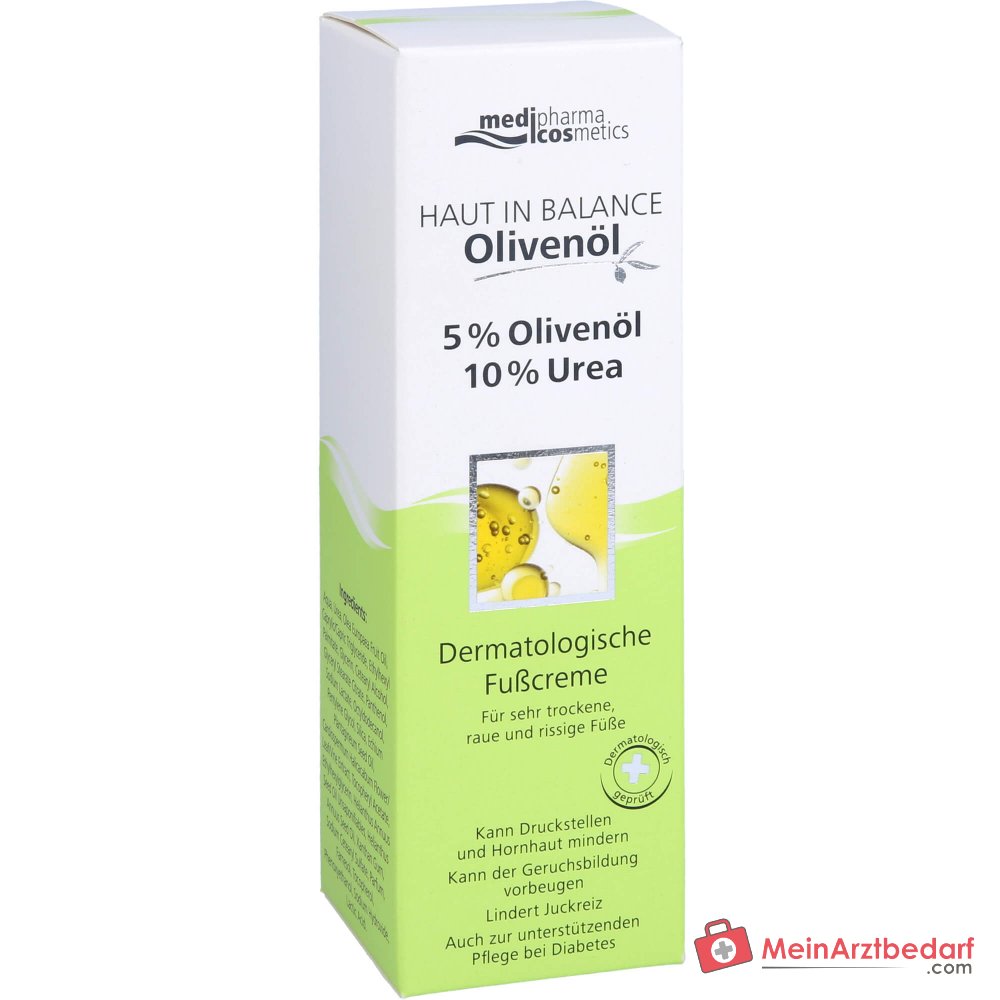 medipharma cosmetics Piel en Equilibrio Crema Dermatológica para Pies con Aceite de Oliva, 100 ml