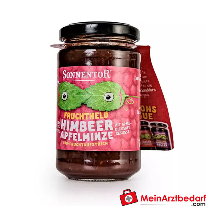 Sonnentor organic raspberry with apple mint fruit spread