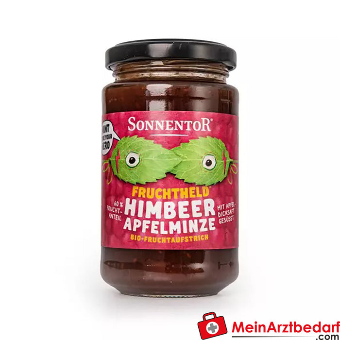 Sonnentor organic raspberry with apple mint fruit spread