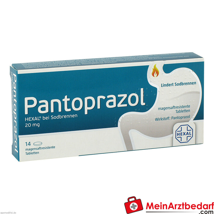 Pantoprazol HEXAL para la acidez de estómago 20 mg
