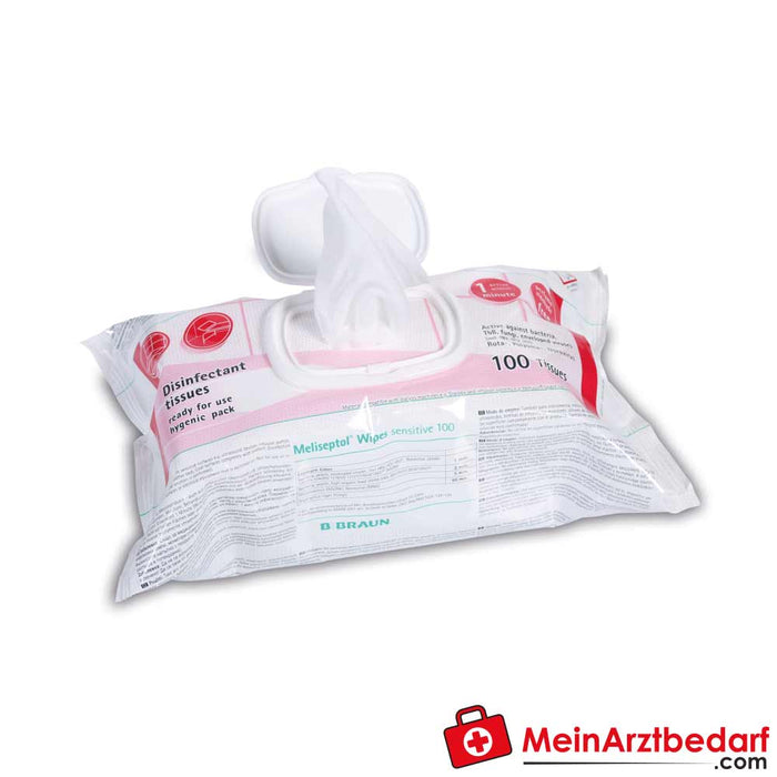 B. Braun Meliseptol Toalhetes sensíveis, toalhetes desinfectantes para superfícies sensíveis