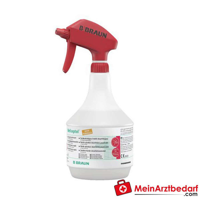 B. Braun Meliseptol New Formula - ready-to-use, alcohol-based disinfectant.