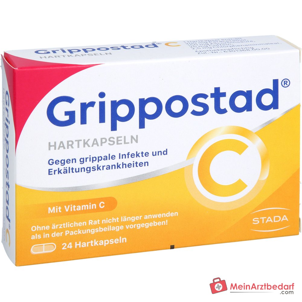 Grippostad C paracetamol / vitamine C / chloorfenamine / cafeïne harde capsules