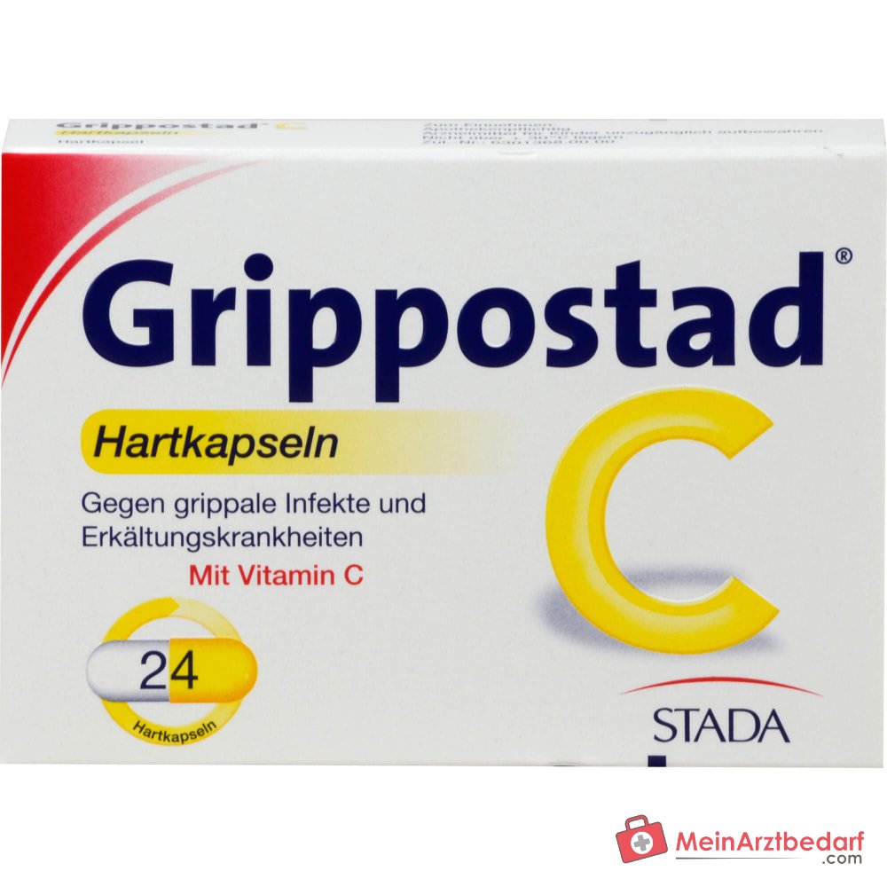 Grippostad C paracetamol / vitamine C / chloorfenamine / cafeïne harde capsules