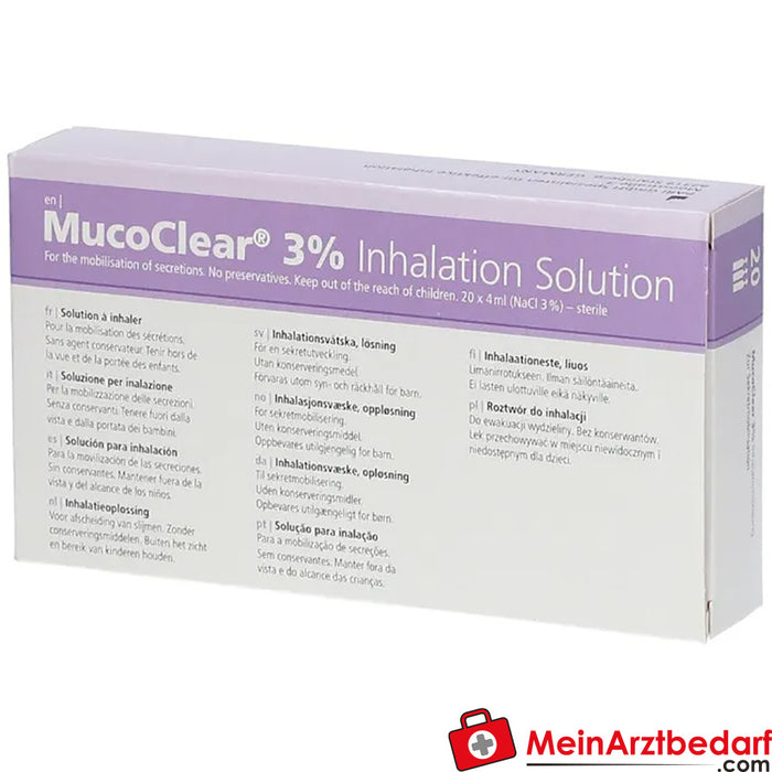 MucoClear® 3% solução para inalação, 80 ml