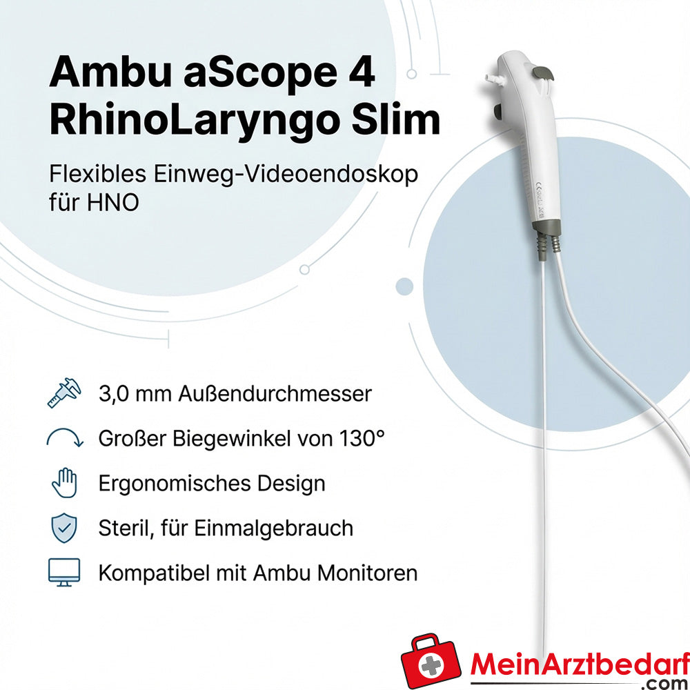 Ambu aScope 4 RhinoLaryngo Slim 3.0 mm elastyczny jednorazowy wideoendoskop 5 szt.