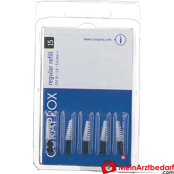 Curaprox® interdental brushes CPS 15 regular 1.8 - 5.0 mm conical, 5 pcs.