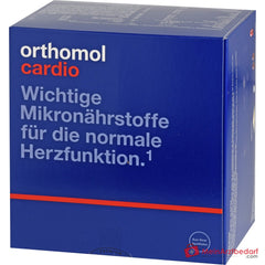 Orthomol Cardio Omega-3-Fettsäuren EPA / DHA / Vitamin B1 / Vitamin C / Vitamin E / Magnesium / Selen / Zink / Resveratrol / Kakaopolyphenole Granulat / Tablette / Kapseln Kombipackung, 30 Tagesportionen.