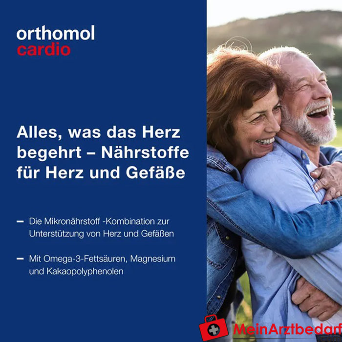 Orthomol Cardio - soutient la fonction cardiaque normale, avec magnésium, acide gras oméga-3, vitamine D - granulés/comprimés/capsules, 1 pc.