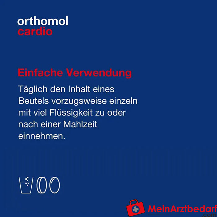 Orthomol Cardio - soutient la fonction cardiaque normale, avec magnésium, acide gras oméga-3, vitamine D - granulés/comprimés/capsules, 1 pc.