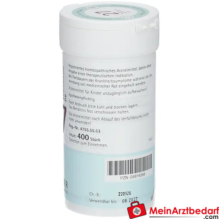 Biochemie Pflüger® N.º 27 Potassium bichromicum D6 Comprimidos