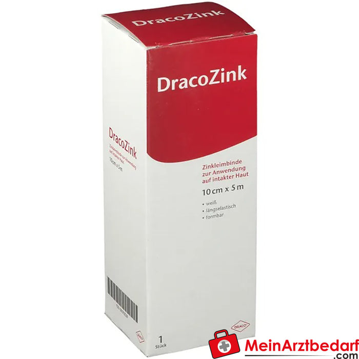 DracoZinc zinc paste bandage 10 cm x 5 m, 1 pc.
