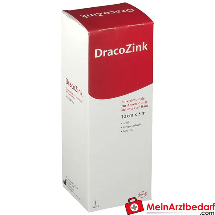 DracoZinc 锌膏绷带 10 厘米 x 5 米，1 件。