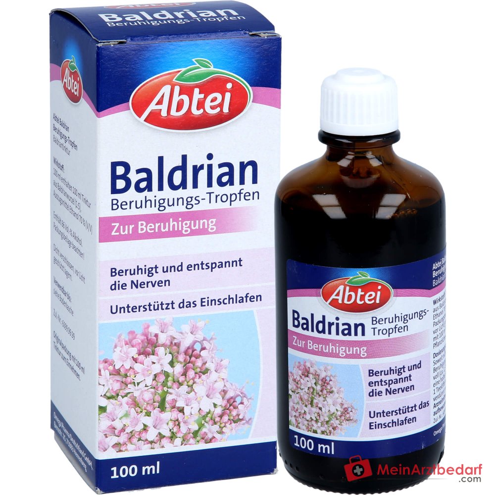 Abtei Baldrian Beruhigungs-Tropfen Baldrianwurzel-Tinktur Tropfen, 100 ml