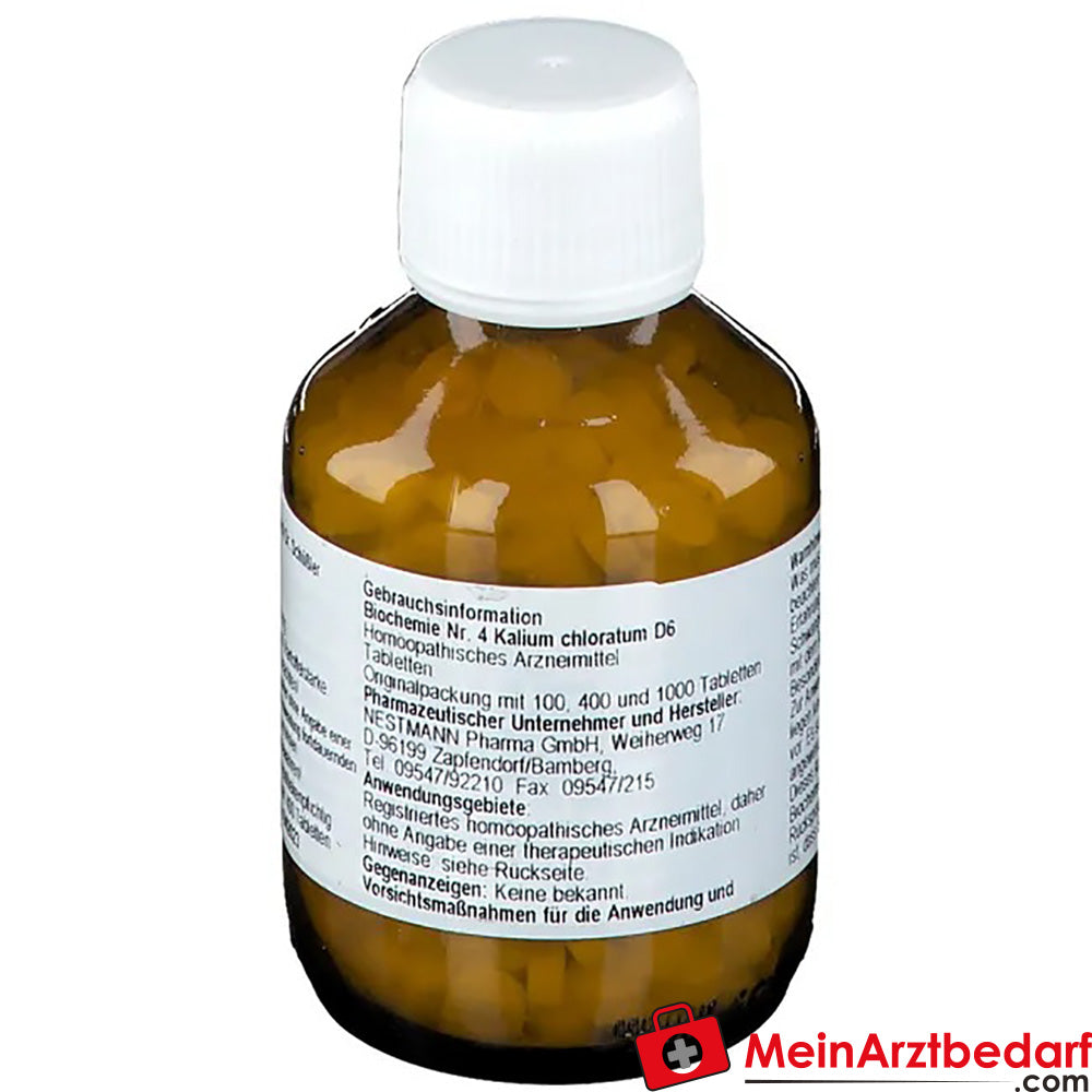 Biochemie 4 Kalium chloratum D 6 Tabletten.