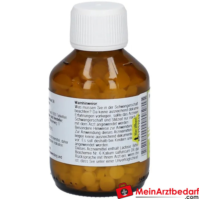 Biochemia 6 Potassium sulphuricum D 6 tabletek